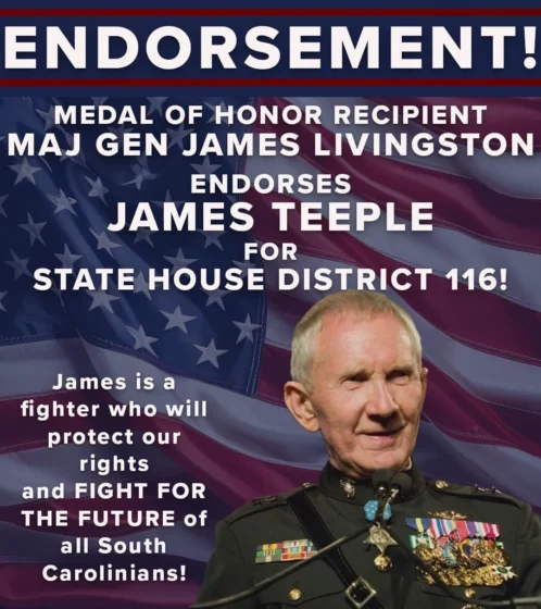 Maj. Gen. James Livingston endorsement