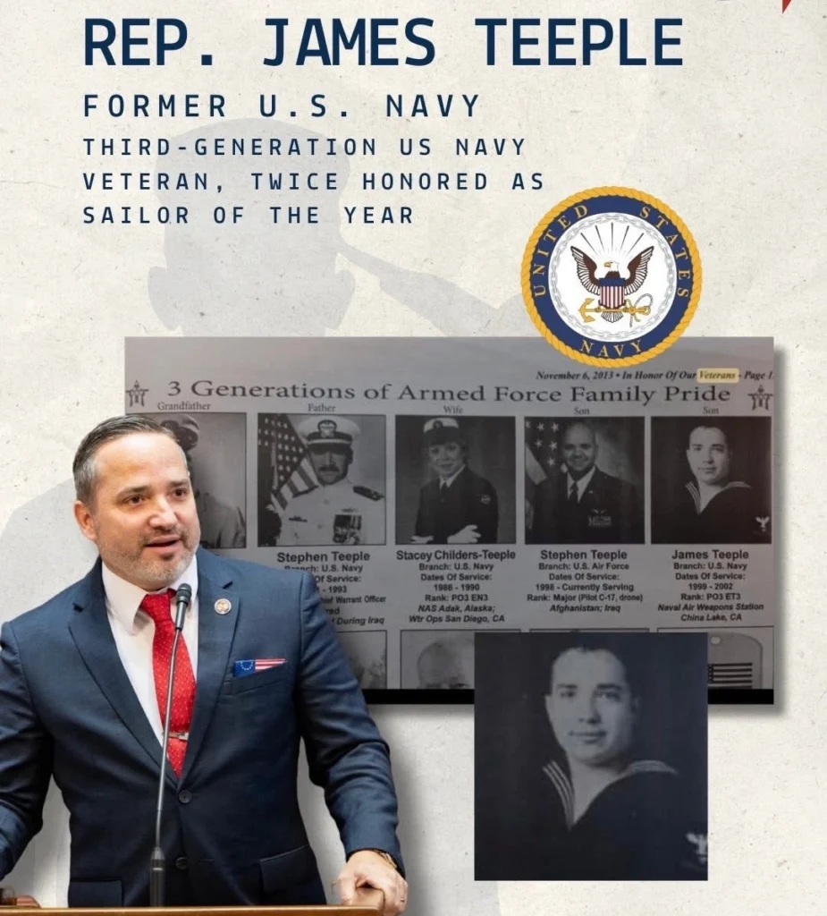 James Teeple and three generations of military service in his family