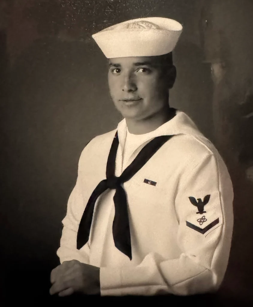 James Teeple in his U.S. Navy uniform
